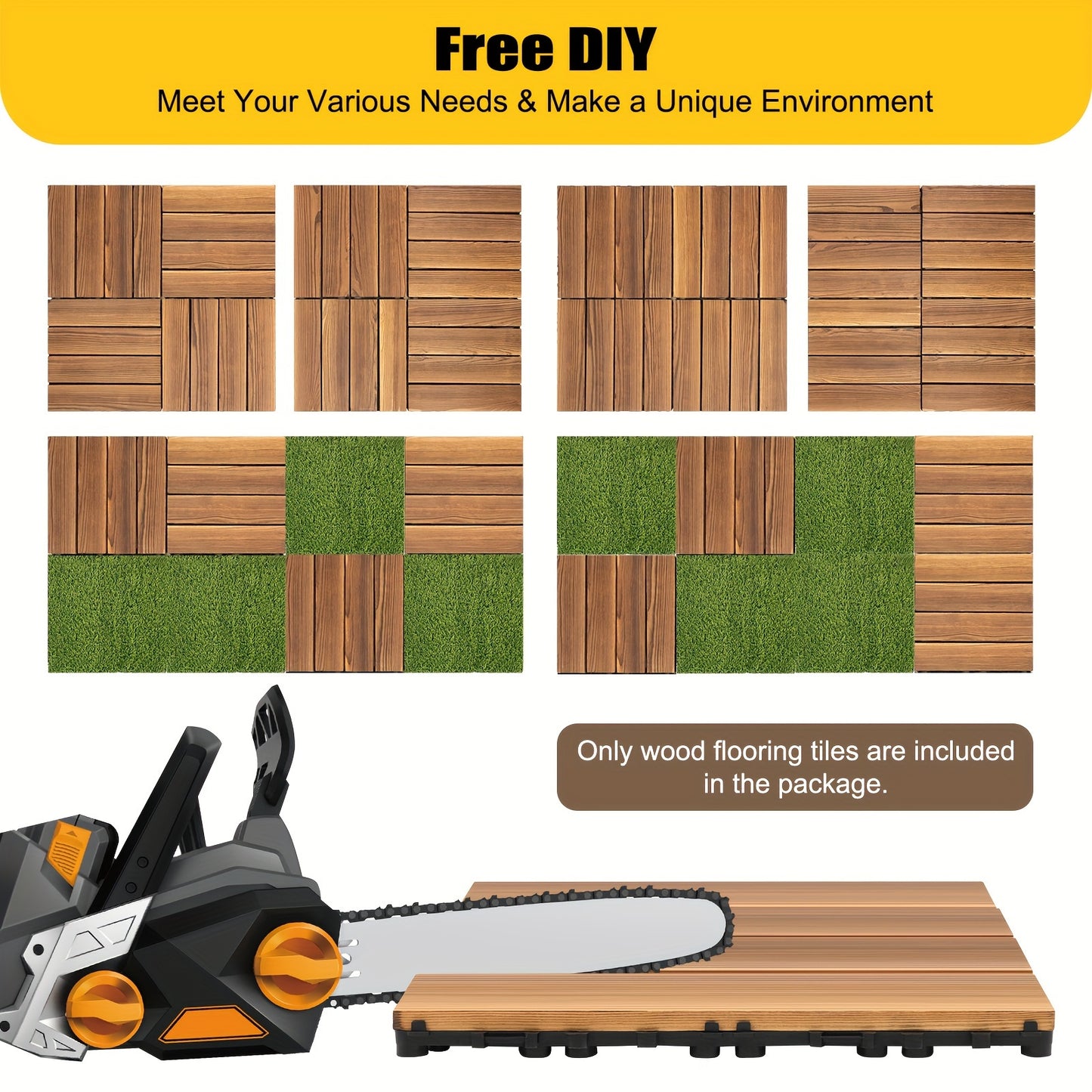 Houten Decktegels – Terrastegels – Vlondertegels – Balkon Tegels – Buitenvloertegels – 36 Stuks Donkerbruin – 30,5x30,5 cm – Kamferkoolhout – Eenvoudig Kliksysteem – 3 Ton Draagkracht
