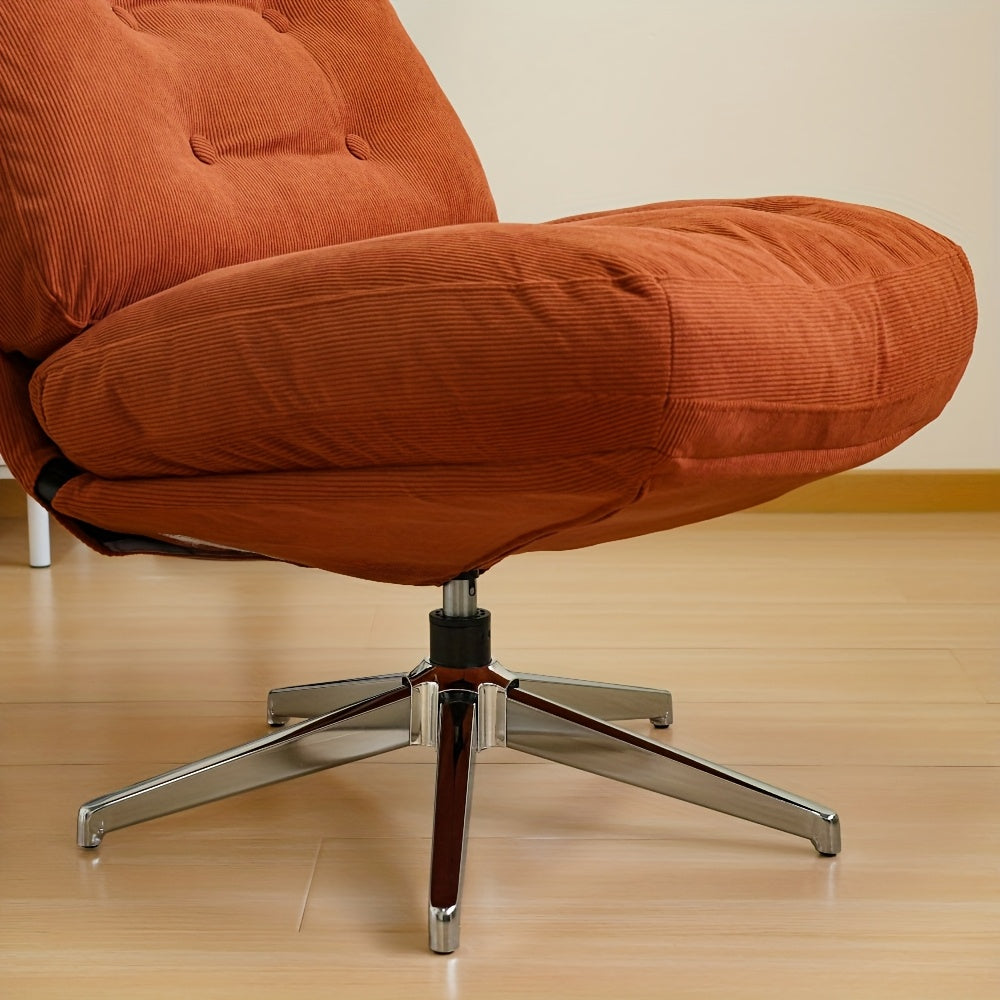 Draaifauteuil – Fauteuil – Loungestoel – Relaxstoel – Zithoekstoel – Hout – Handmatig Draaibaar – Compact En Duurzaam