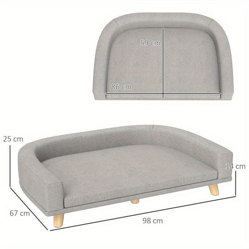 Hondenbank – Huisdierenbank – Hondensofa – Hondenbed – Kattenbank – Verhoogd Comfort – Slijtvast Stof – Scandinavisch Design – Voor Grote Honden