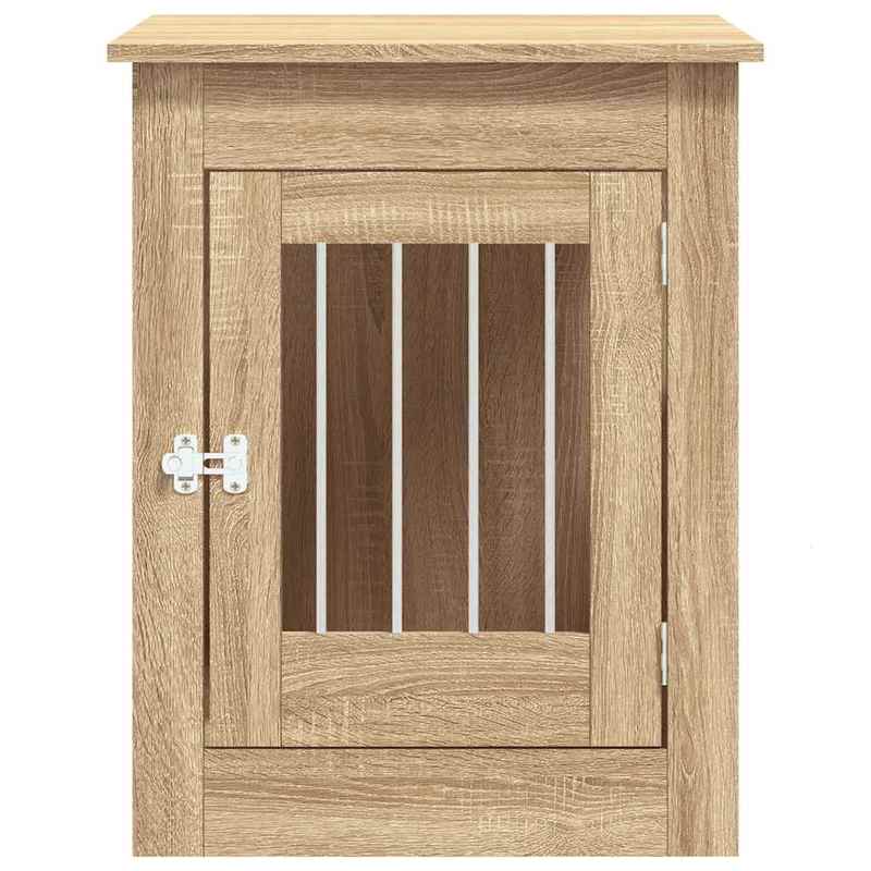 Hondenbench – Hondenkooi – Hondenhuis – Hondenbox – Hondenrek – Houten Sonoma Eiken – Stevige Massief Hout Constructie – Met Slot & Bijzettafel Capaciteit 40 kg