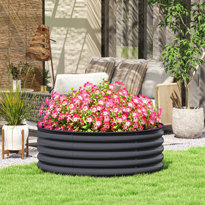 Hoogtebed – Verhoogd Bed – Plantenbak – Moestuinbak – Tuinbak – Gepoedercoat Staal – 120x120x43 cm – Ergonomisch & Weerbestendig