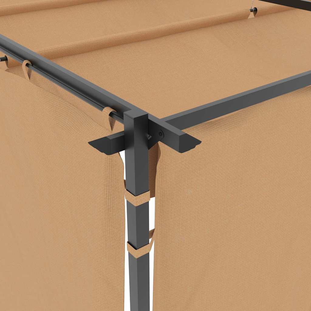 Partytent – Tuinoverkapping – Paviljoen – Tuinkamer – Tent – Taupe 3 x 3 Meter – Stevig Gecoat Stalen Frame – Water- en UV-bestendig Polyester Dak