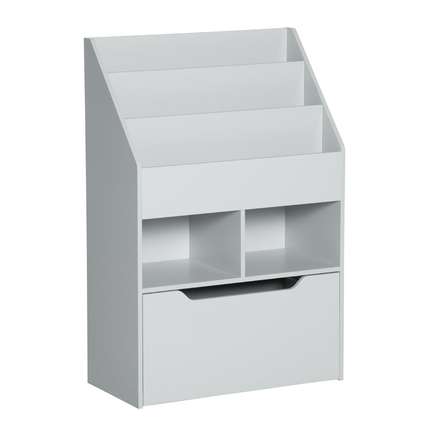 Boekenkast – Kasten – Opbergmeubel – Boekplank – Ladenkast – Grijs – MDF Materiaal – Anti-Kantel Veiligheid