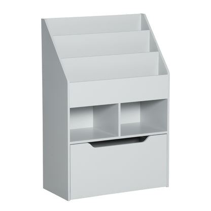 Boekenkast – Kasten – Opbergmeubel – Boekplank – Ladenkast – Grijs – MDF Materiaal – Anti-Kantel Veiligheid