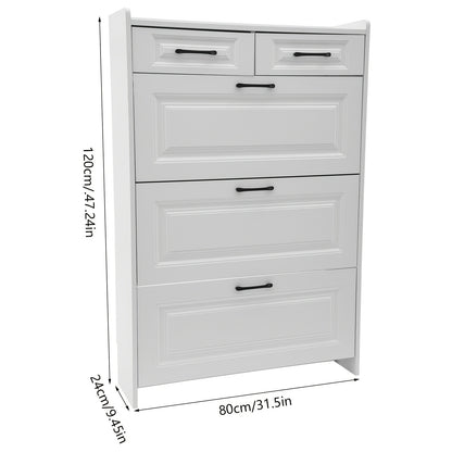 Schoenenkast – Schoenenrek – Schoenenopberger – Halmeubel – Schoenenbank – Wit Hout – 16-20 Paar – Ruimtebesparend Design