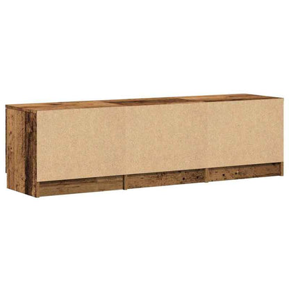 tv-meubel – tv-kast – tv-dressoir – televisie meubel – media meubel – Hardhout – 140x35x40 cm – Ruime Opbergruimte