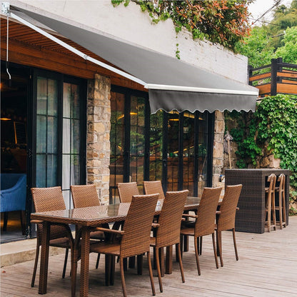 Zonnescherm Verstelbaar – Zonwering Markies – Terrasscherm – Balkonzonwering – Patio Zonnescherm – Aluminium Frame – Waterdicht & UV-Bestendig – 250 x 200 cm – Handbediening Met Slangschijf