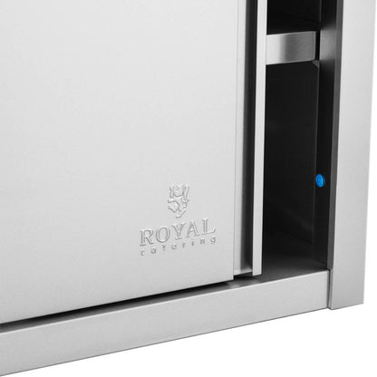 Keukenwandkast – Wandkast – Opbergkast – Keukenkast – Wandmontagekast – Roestvrij Staal – Schuifdeuren – 160x45x60 cm – 60 kg Draagkracht