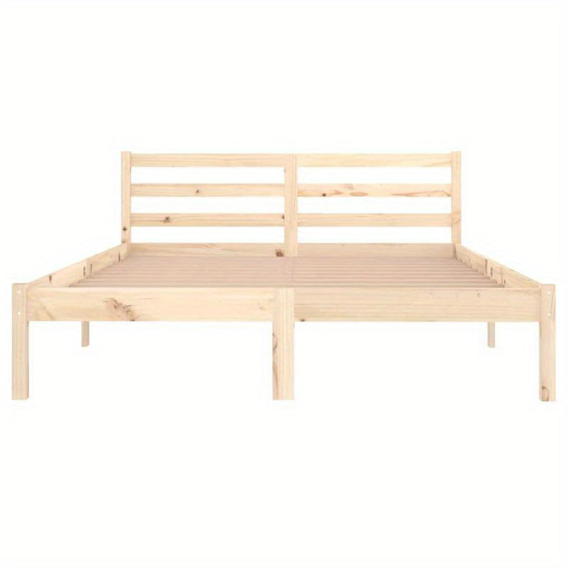 Houten Bedframe – Bedframe Massief Hout – Ledikant – Bedbodem – Slaapkamermeubel – Bruin – Massief Grenenhout – 140x200 cm – Eenvoudige Montage – Traditioneel Design