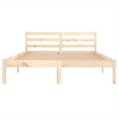 Houten Bedframe – Bedframe Massief Hout – Ledikant – Bedbodem – Slaapkamermeubel – Bruin – Massief Grenenhout – 140x200 cm – Eenvoudige Montage – Traditioneel Design