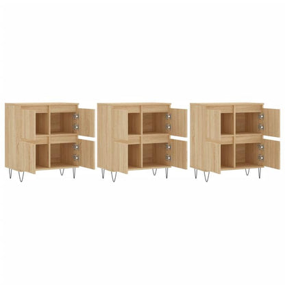 Sideboards – Opbergmeubel – Dressoir – Kast – Ladekast – Bruin Sonoma Eiken – Hardhouten Constructie – Compact Minimalistisch Design