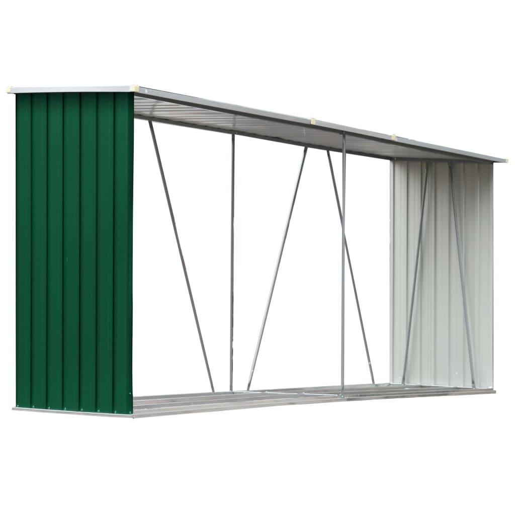 Houtopslag – Brandhoutrek – Haardhoutrek – Houtberging – Houtrek – Gegalvaniseerd Staal – 330x84x152 cm – Weerbestendig en Ventilerend