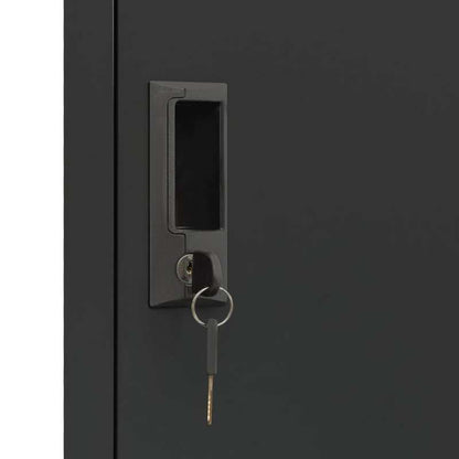 Lockerkast – Lockerkastje – Opbergkast – Kantoorkast – Metalen kast – Afsluitbaar – Stabiele stalen constructie – Ruimtebesparend verticaal design