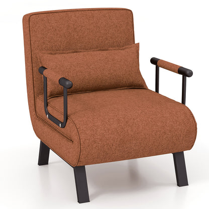 Bedbank – Slaapstoel – Slaapbank – Slaapfauteuil – Uitschuifbed – 4-in-1 Multifunctioneel – Verstelbare Rugleuning – Stabiel Metaal Frame tot 150 kg