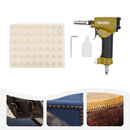 Pneumatische Nietmachine – Nietpistool – Tackergun – Klusapparaat – Meubelmaker Gereedschap – Aluminiumlegering – Hoog Nietcapaciteit 54 Nieten – Lichtgewicht Compact Design