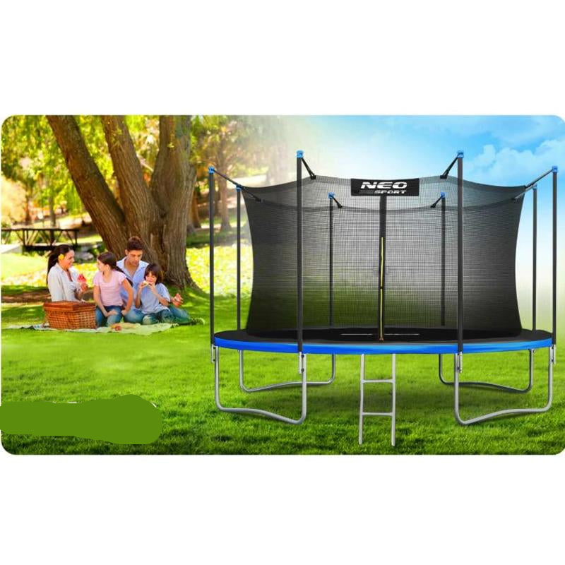 Tuintrampoline – Kindertrampoline – Springmat – Veiligheidsnet – Ladder – Ø 374 cm – Maximale Belastbaarheid 150 kg