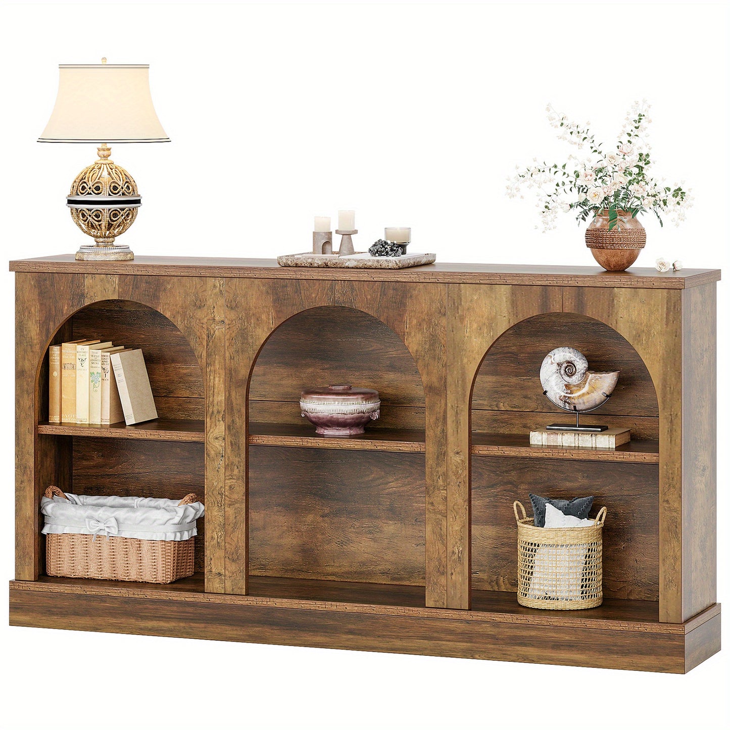 Sidetable – Wandtafel – Sofa tafel – Hal tafel – Tv-meubel – Industrieel design – 160 cm breed – Hoogwaardig MDF met houtfineer