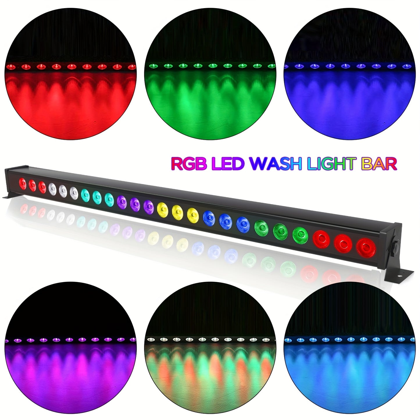 LED Disco Lamp – Discolamp – Feestverlichting – Podiumverlichting – DJ Licht – 2 Stuks 24 LED RGB – 120W Vermogen Met DMX Aansturing