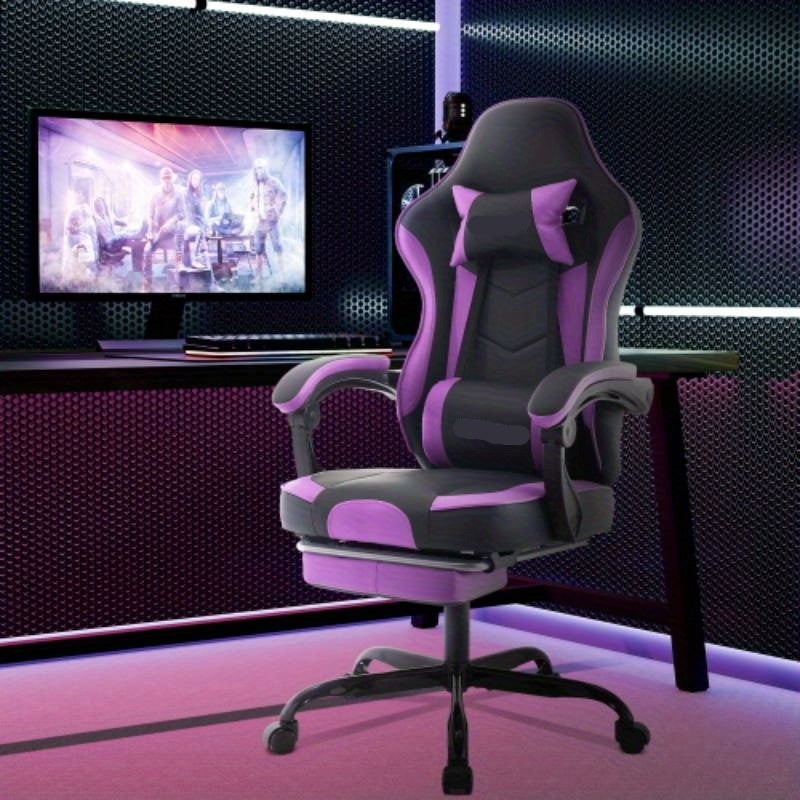 Ergonomische Bureaustoel – Gamingstoel – Kantoorstoel – Zitstoel – Verstelbare Kuitsteun – Lendensteun – Stevige Constructie