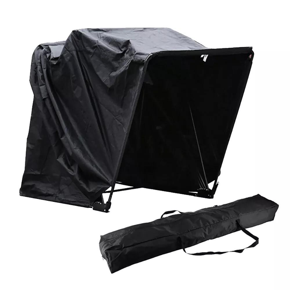 Motorfietshoes – Motorhoes – Scooterhoes – Motorfietsbescherming – Motorafdekking – Zwart – 600D Oxford Stof – 270×105×155 cm – Waterafstotend – Opvouwbaar Met Opbergtas