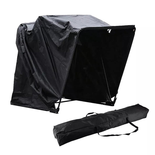 Motorfietshoes – Motorhoes – Scooterhoes – Motorfietsbescherming – Motorafdekking – Zwart – 600D Oxford Stof – 270×105×155 cm – Waterafstotend – Opvouwbaar Met Opbergtas