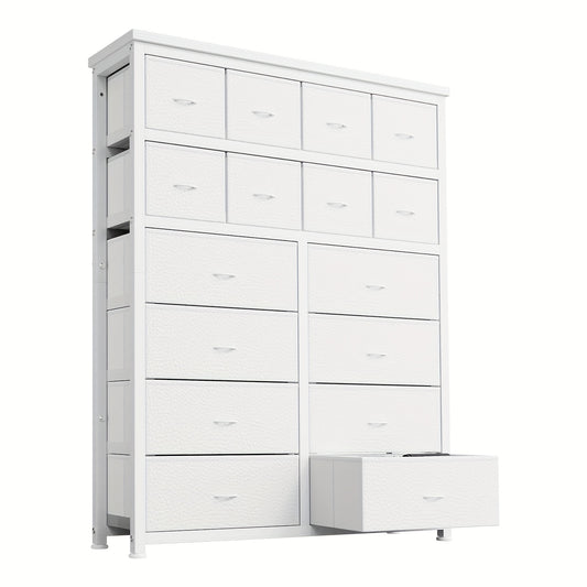 Ladekast – Ladenkast – Kommode – Opbergkast – Dressoir – 16 Stoffen Lades – Stevig Metaal & MDF – Vintage Design