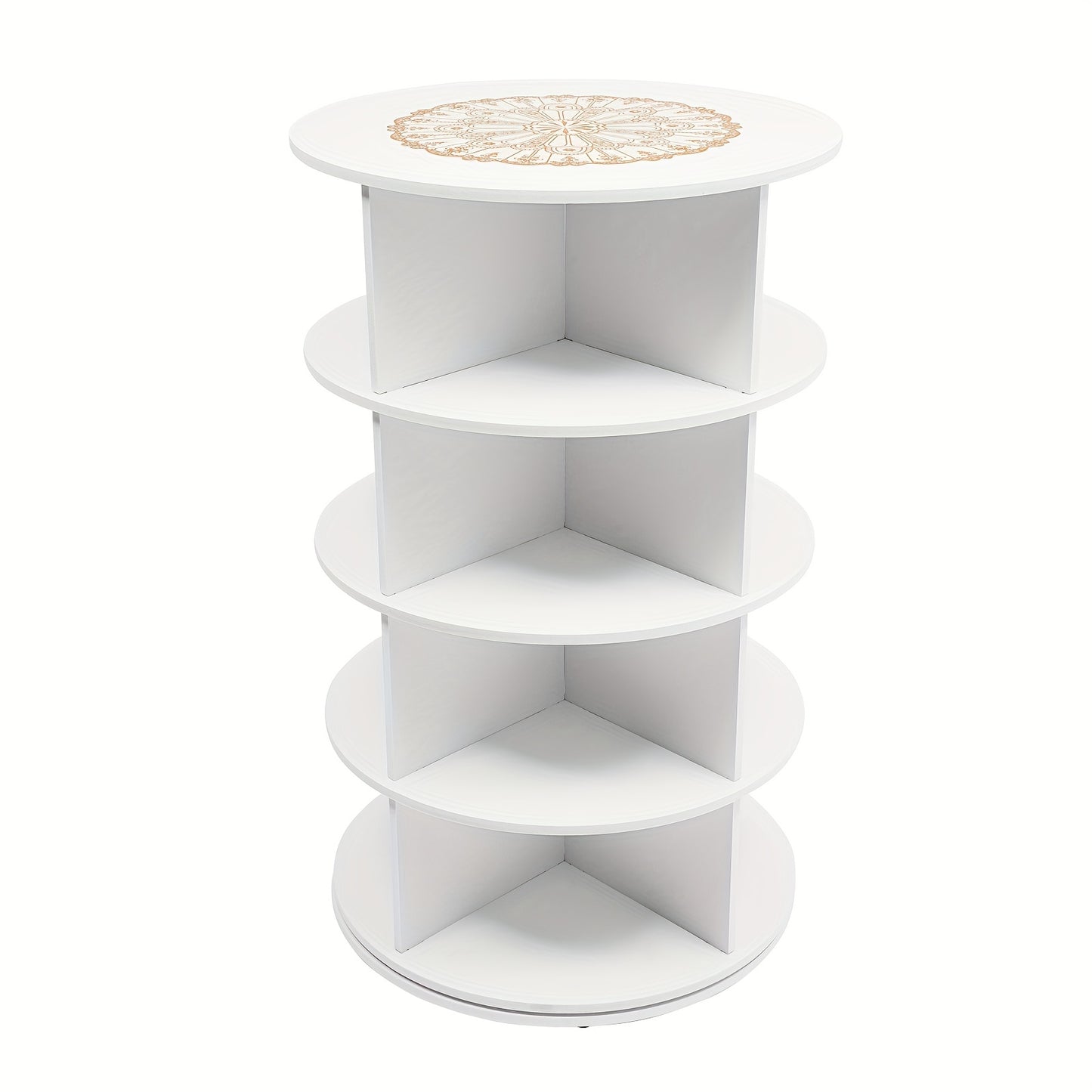 Draaibare Schoenenrek – Schoenenorganizer – Schoenenkast – Schoenentoren – Schoenenstandaard – 4-Lagen – 360° Rotatie – Wit – Vrijstaand – Compact – Duurzaam PVC