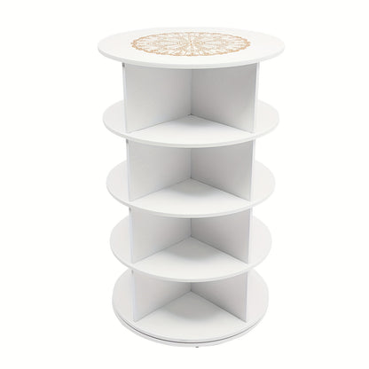 Draaibare Schoenenrek – Schoenenorganizer – Schoenenkast – Schoenentoren – Schoenenstandaard – 4-Lagen – 360° Rotatie – Wit – Vrijstaand – Compact – Duurzaam PVC