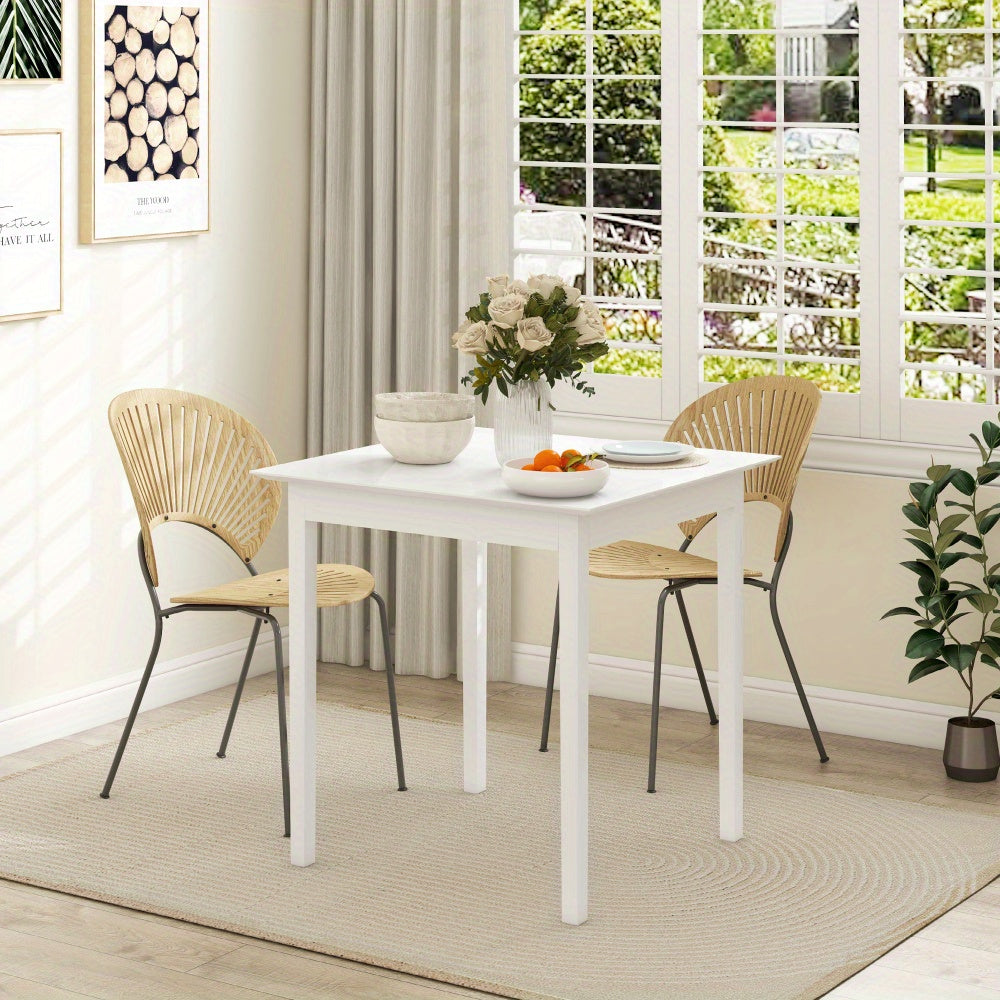 Eettafel – Keukentafel – Tafel – Eetkamertafel – Vierkante tafel – Wit – 75x75x76 cm – Modern Minimalistisch Design