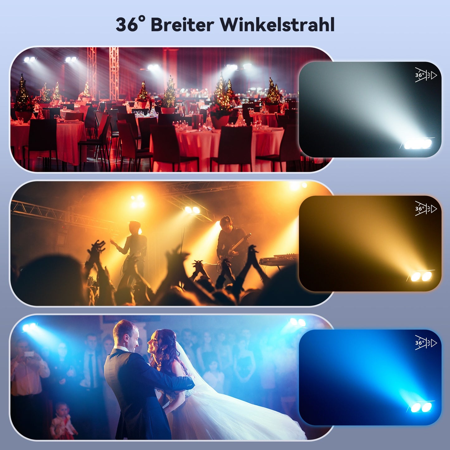 4 Stuks Mini RGBW COB LED Par Lights – LED Spotlights – Party Verlichting – DJ Verlichting – Feestverlichting – 150W Krachtige Lichtbron – DMX & Geluidsgestuurde Effecten
