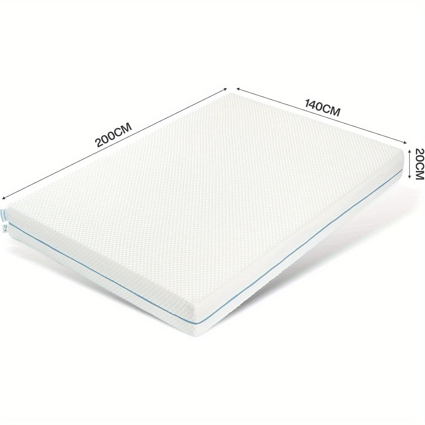Matras – Traagschuimmatras – Koudschuimmatras – Orthopedisch Matras – 7-Zones Matras – Ergonomisch S-Vormig – 140x200 cm – 20 cm Hoog – Medium Stevig – Dubbelzijdig Omkeerbaar