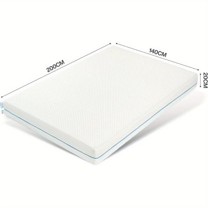 Matras – Traagschuimmatras – Koudschuimmatras – Orthopedisch Matras – 7-Zones Matras – Ergonomisch S-Vormig – 140x200 cm – 20 cm Hoog – Medium Stevig – Dubbelzijdig Omkeerbaar