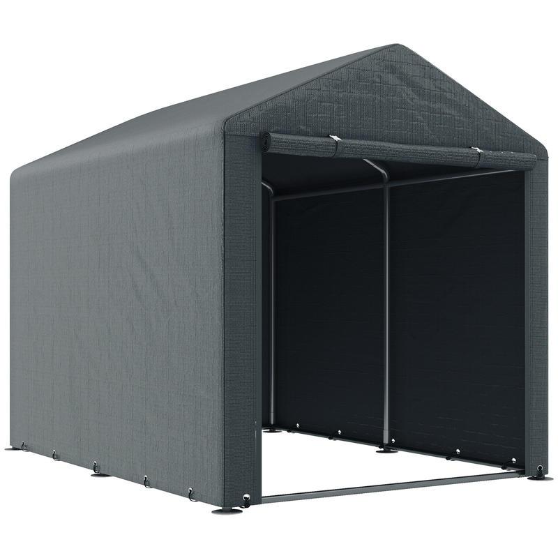 Opslagschuur – Tuinschuur – Gereedschapsschuur – Tuinhuis – Berging – Extra Groot Formaat 160x218x172 cm – Gegalvaniseerd Stalen Frame Met Vloer