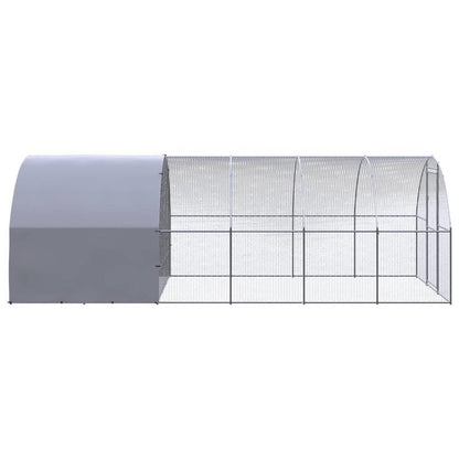 Kippenren Outdoor – Kippenhok – Pluimveerek – Hennenren – Hennenhok – Gegalvaniseerd Staal – 3x6x2 Meter – Geen Elektriciteit Nodig