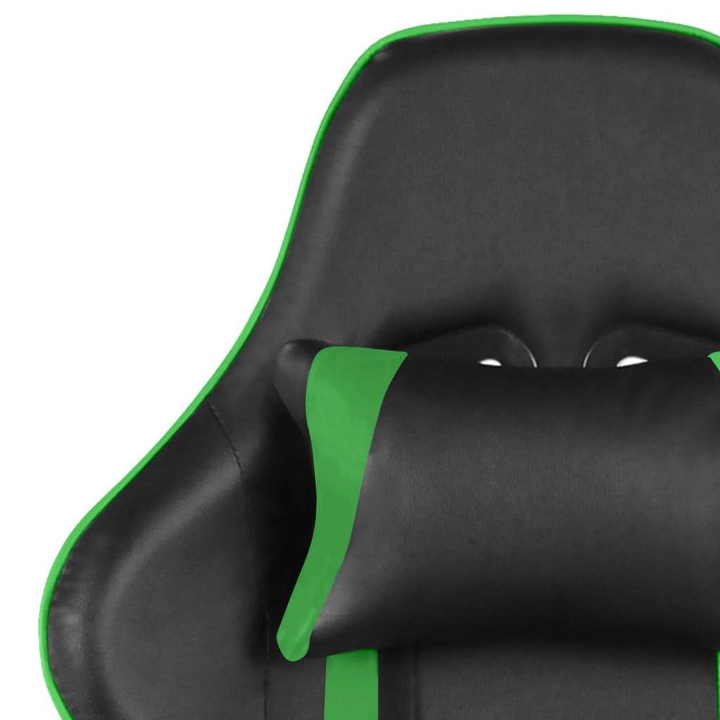 Gamingstoel – Gamestoel – Gaming Chair – Game Stoel – Bureaustoel – Groen – Inklapbare Voetensteun – Ergonomische Hoge Rugleuning