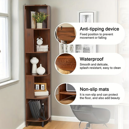 Kast – Opbergkast – Dressoir – Kledingkast – Boekenkast – Bruin – Golvende Deuren – 120x35x80 cm – Verstelbare Planken – Zonder Handvatten