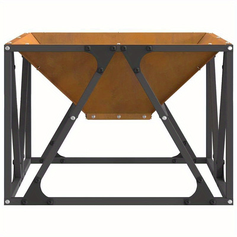 Outdoor Houtkachel – Buitenkachel – Vuurkorf – Feuerschale – Tuinhaard – Cortenstaal – Vierkant 50x50x35 cm – Duurzaam & Weerbestendig