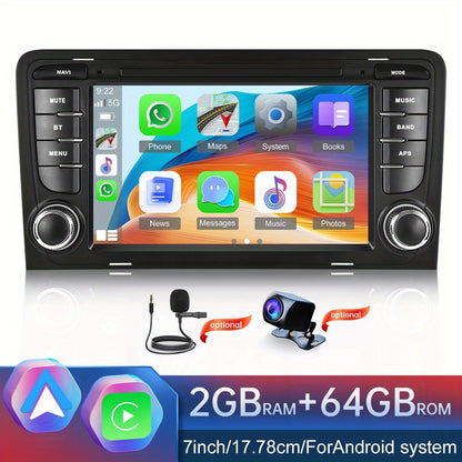 Double DIN Autoradio – Multimedia Systeem – Auto Radio – Navigatie Unit – Carplay Android Auto – 7 Inch HD Touchscreen – Draadloos CarPlay & Ahd Achteruitrijcamera