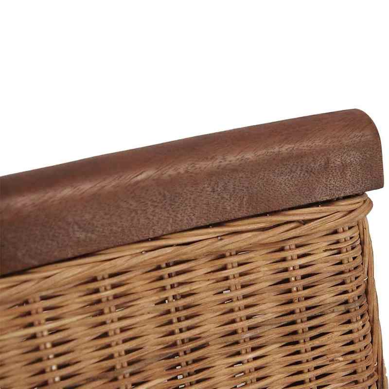 Eetkamerstoelen – Rattan Stoelen – Keukenstoelen – Set Van 2 Stoelen – Bruin – Natuurlijk Rattan – Gemakkelijk Schoon Te Maken – Stevige Rugleuning