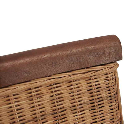 Eetkamerstoelen – Rattan Stoelen – Keukenstoelen – Set Van 2 Stoelen – Bruin – Natuurlijk Rattan – Gemakkelijk Schoon Te Maken – Stevige Rugleuning