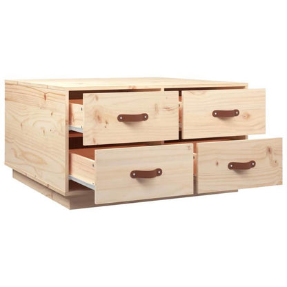 Coffee Table 80X80X45 Cm Solid Pinewood Removable, Suitable for Indoor Use And Suitable for All Seasons