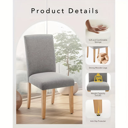 Eetkamerstoelen – Stoelen – Keukenstoelen – Bureaustoelen – Zitmeubels – Ergonomisch Gebogen Rugleuning – Beukenhouten Frame Met Memory Foam