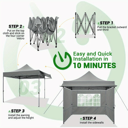 Pop-up Buitenluifel – Vouwtent – Schaduwdoek – Zonnescherm – Marktluifel – 3×3 Meter – UV-bescherming UPF 50+