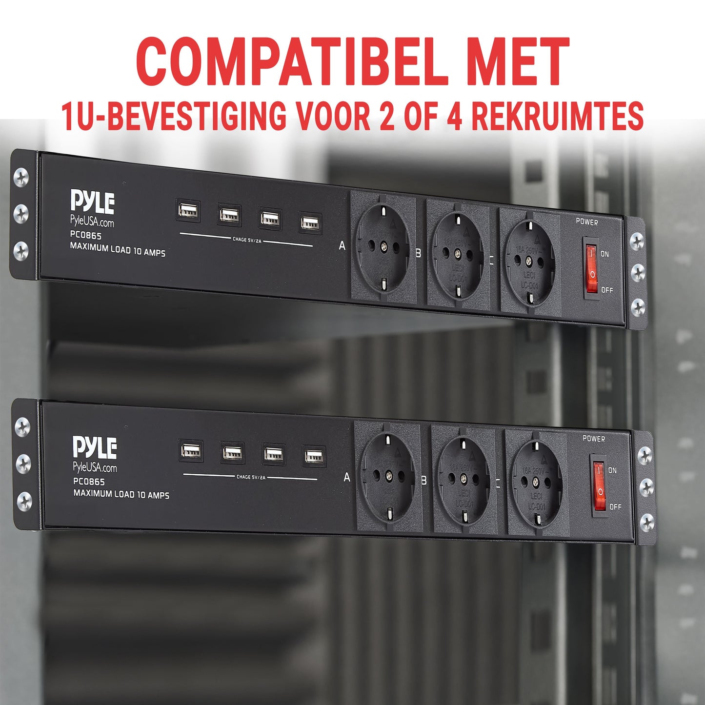 Stekkerdoos – Verdeelstekker – Verlengsnoer – Stopcontactblok – USB-lader – 19 Stopcontacten – 4 USB Poorten – Overbelastingbeveiliging – 4,5 Meter Kabel