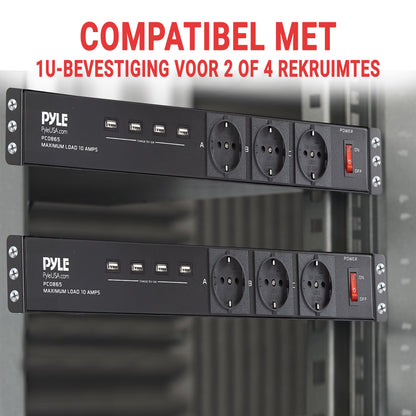 Stekkerdoos – Verdeelstekker – Verlengsnoer – Stopcontactblok – USB-lader – 19 Stopcontacten – 4 USB Poorten – Overbelastingbeveiliging – 4,5 Meter Kabel