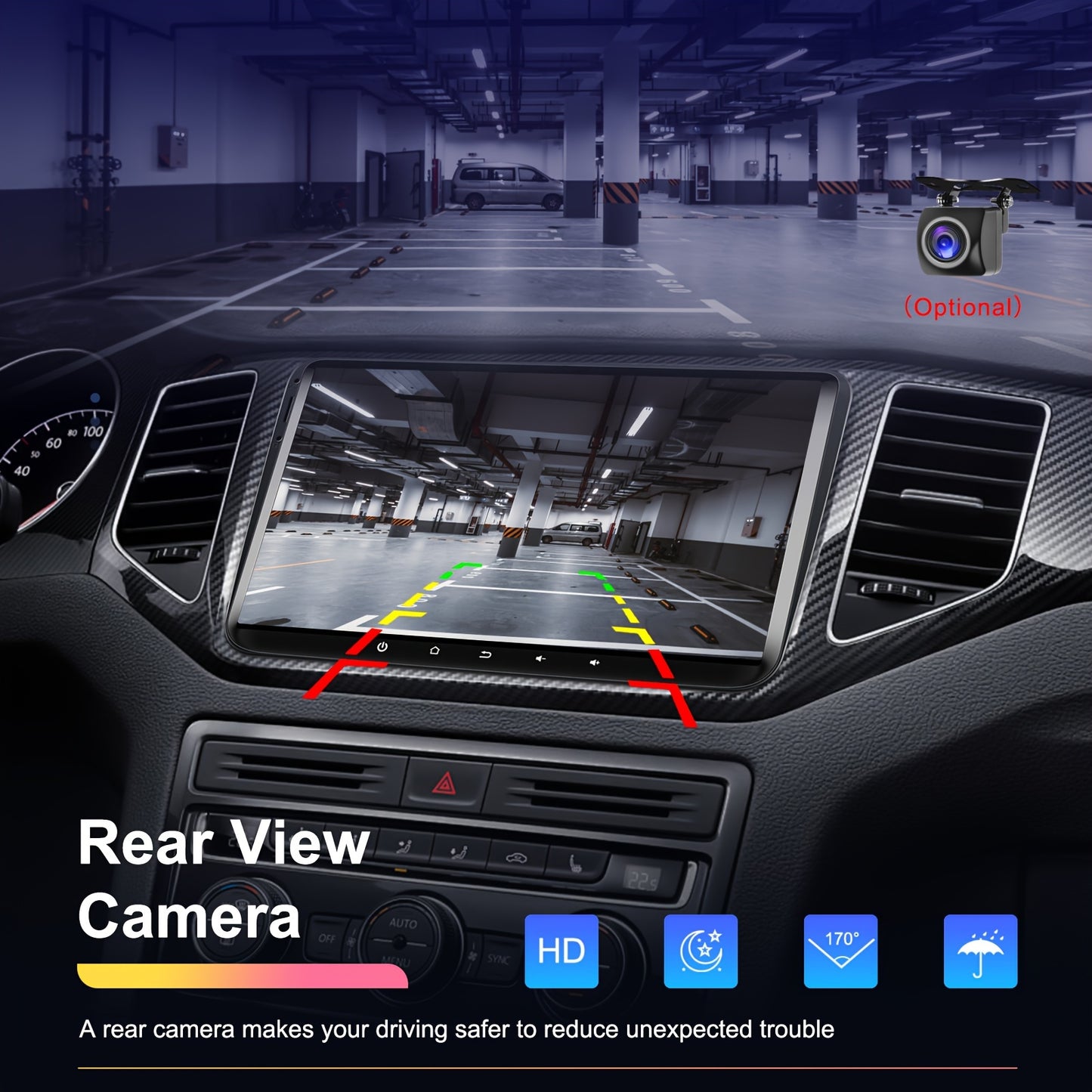 9-Inch Autoradio – Multimedia Speler – Navigatiesysteem – Touchscreen Radio – Draadloos CarPlay Android Auto – Android 13 – 64GB Opslag – Geïntegreerde GPS & WiFi