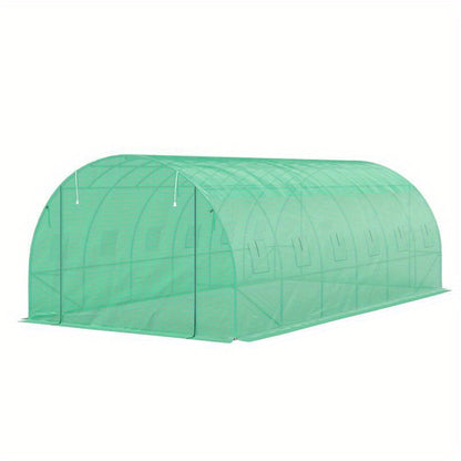 Tomatenkas – Kweekkas – Foliekas – Groeibuis – Tuinkas – UV-bestendig Plastic – 12 Ventilatieramen & Oprolbare Deur – Inclusief Grondankers