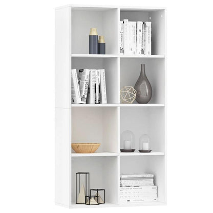 Witte Boekenkast – Boekenkast – Dressoir – Opbergkast – Kast – Compact Formaat 66x30x130 cm – Houten Materiaal & Ruimtebesparend Design