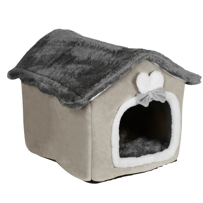 Kattenmand – Kattenhol – Poezenmand – Dierenmand – Huisdierbed – Soft Pluche – Machinewasbaar – Groot 36x46x40 cm – Knusse Schuilplek