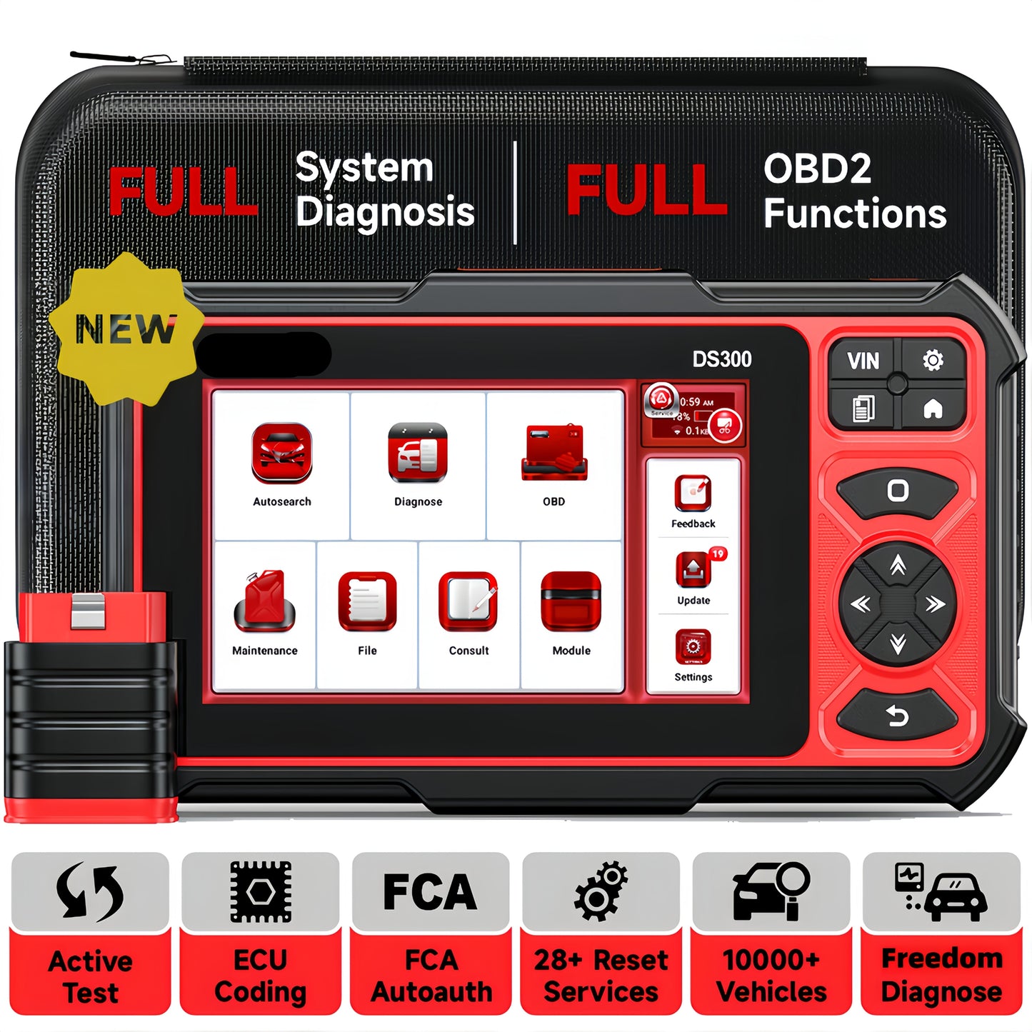 OBD2 Lezer – Auto Scanner – Diagnosetool – Foutcode Lezer – Full OBD2 Reader Scanner – 4-Systeem Diagnose – Draadloze Wi-Fi Verbinding
